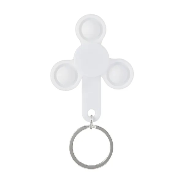 Recycled Push Pop Fidget Spinner Keychain