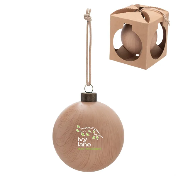 Wood Grain Holiday Christmas Tree Ornament