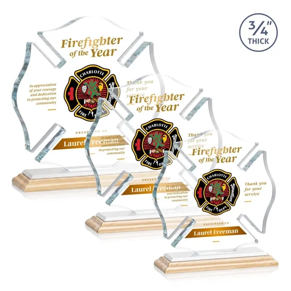 Maltese Cross VividPrint™ Award - Bamboo/White