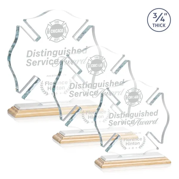 Maltese Cross Award - Bamboo/White