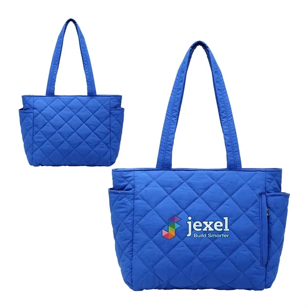 Villa Quilted Nylon Travel Tote