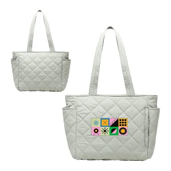 Villa Quilted Nylon Travel Tote