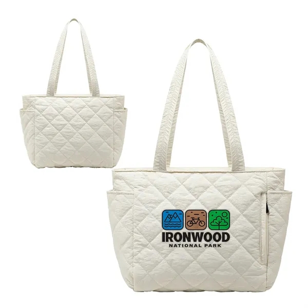 Custom Villa Quilted Nylon Travel Tote