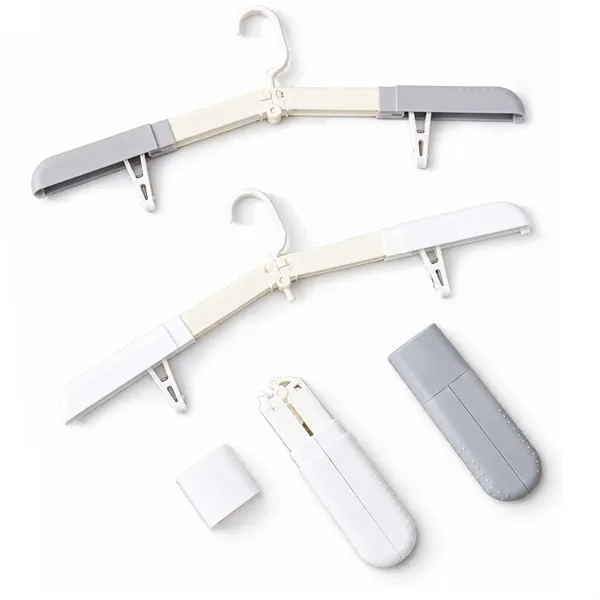 Plastic Non Slip Foldable Travel Hangers W/ Clips