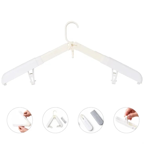 Plastic Non Slip Foldable Travel Hangers W/ Clips