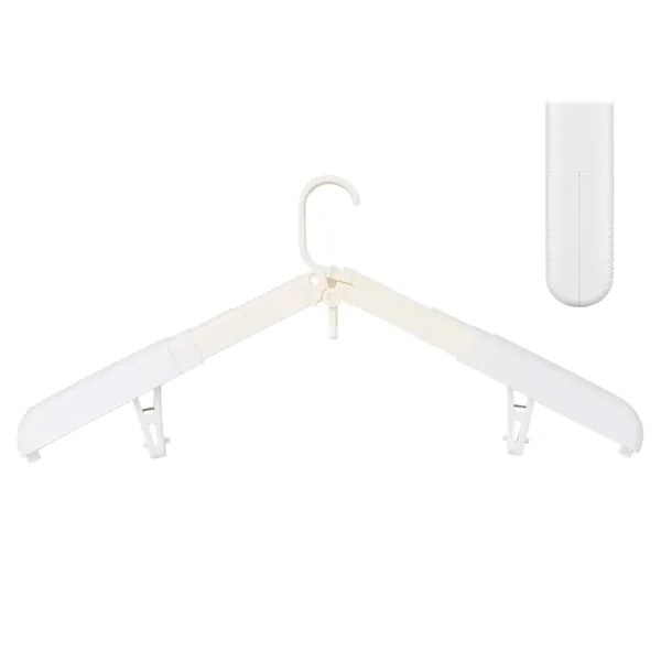 Plastic Non Slip Foldable Travel Hangers W/ Clips