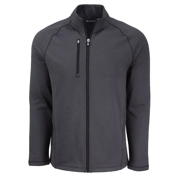 Cutter & Buck Peshastin Recycled Grid Fleece Mens Full Zi...