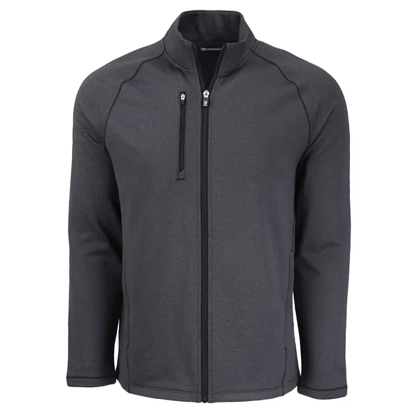 Cutter & Buck Peshastin Recycled Grid Fleece Mens Full Zi...