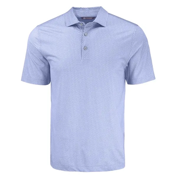 Cutter & Buck Pike Recycled Shadow Check Print Mens Polo