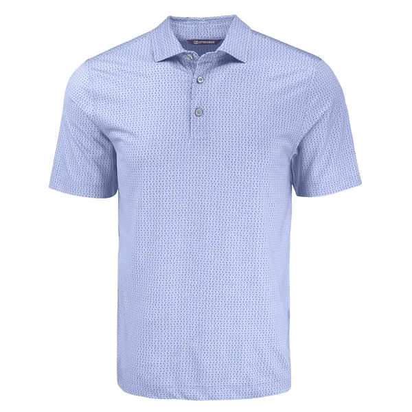 Cutter & Buck Pike Recycled Shadow Check Print Mens Polo