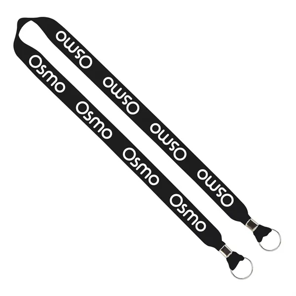 Custom Import Rush 1" Polyester 2-Ended Lanyard with Crimps