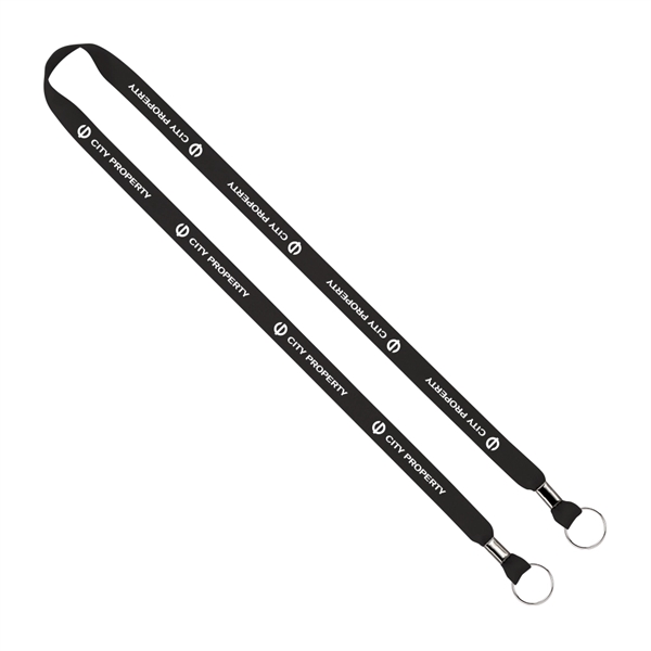 Custom Import Rush 5/8" Polyester 2-Ended Lanyard with Crimps