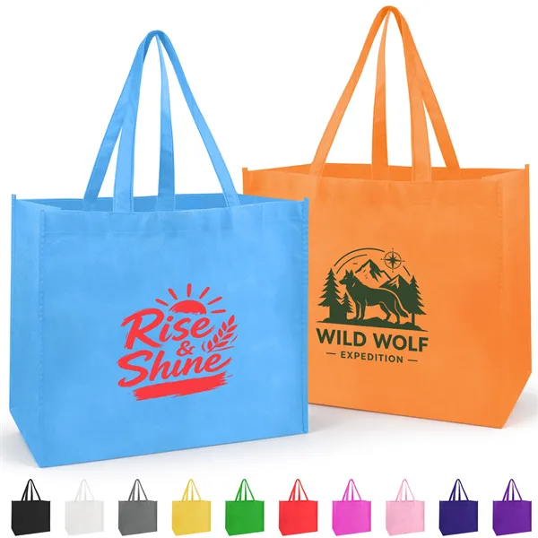 Large Non Woven Shopping Tote Bag W/ Gusset 16"x6"x12"