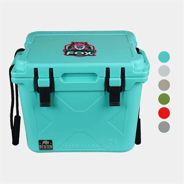 25 QT Bison® USA-Made Hard Cooler Ice Chest 20.5"x17.6"x15"
