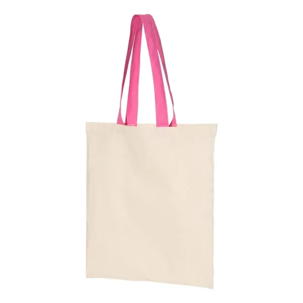 Q-Tees Economical Tote with Contrast-Color Handles - Q-Tees Economical Tote with Contrast-Color Handles - Image 23 of 66