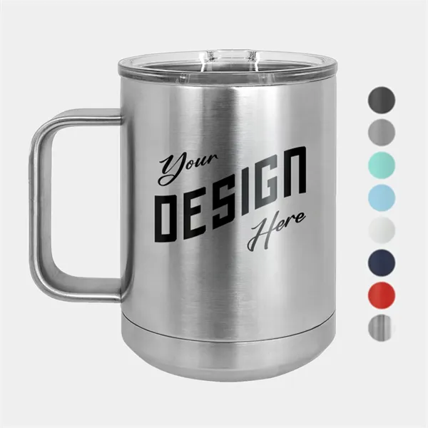 15 oz Polar Camel® Stainless Steel Insulated Coffee Mug