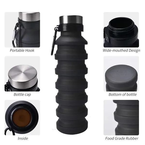 Collapsible Silicone Bottle, 18.6 oz. - Collapsible Silicone Bottle, 18.6 oz. - Image 1 of 9