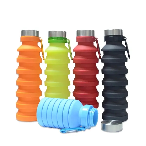 Collapsible Silicone Bottle, 18.6 oz. - Collapsible Silicone Bottle, 18.6 oz. - Image 0 of 9