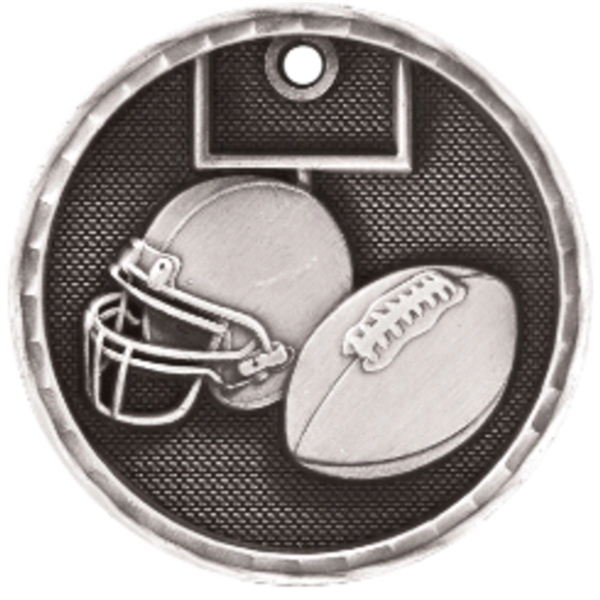 2" 3D Football Medal - 2" 3D Football Medal - Image 0 of 2