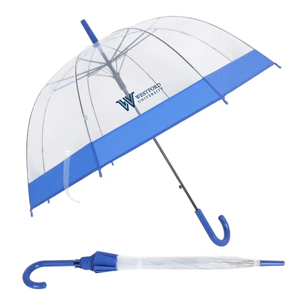 Custom Dome 46- Arc Auto-Open Clear-View Umbrella