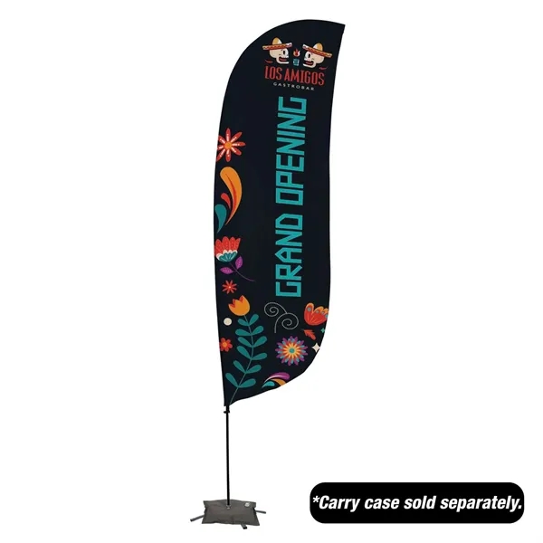 Custom 15' Value Feather Sail Sign Kit Single-Sided with Cross Base