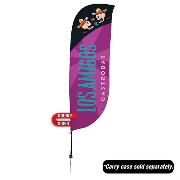 Custom 10.5' Value Feather Sail Sign Kit Double-Sided w/ Spike Base