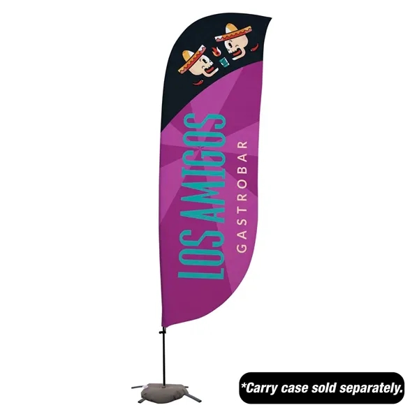 Custom 10.5' Value Feather Sail Sign Kit Single-Sided w/ Cross Base