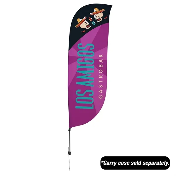 Custom 10.5' Value Feather Sail Sign Kit Single-Sided w/ Spike Base