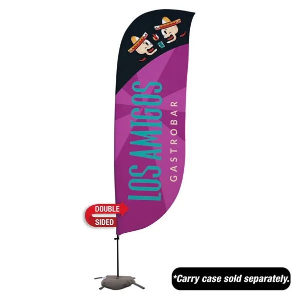 Custom 10.5' Value Feather Sail Sign Kit Double-Sided w/ Cross Base
