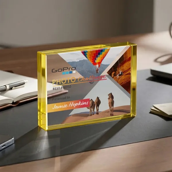 Verona VividPrint™ Paperweight - Gold