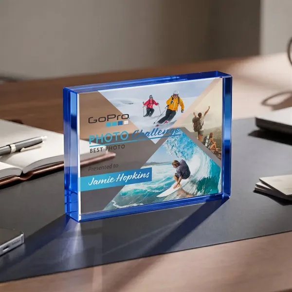 Verona VividPrint™ Paperweight - Blue