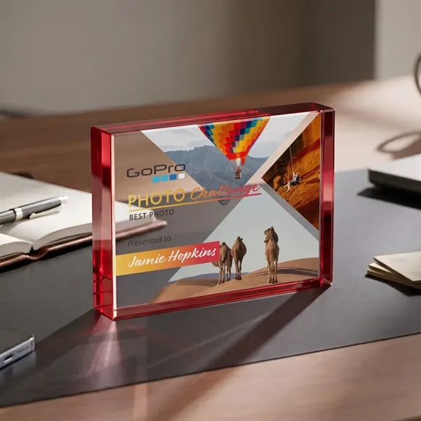 Verona VividPrint™ Paperweight - Red