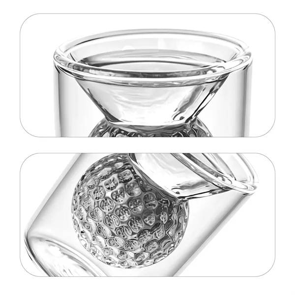 1.7Oz Golf Ball Double Walled Whiskey Glasses