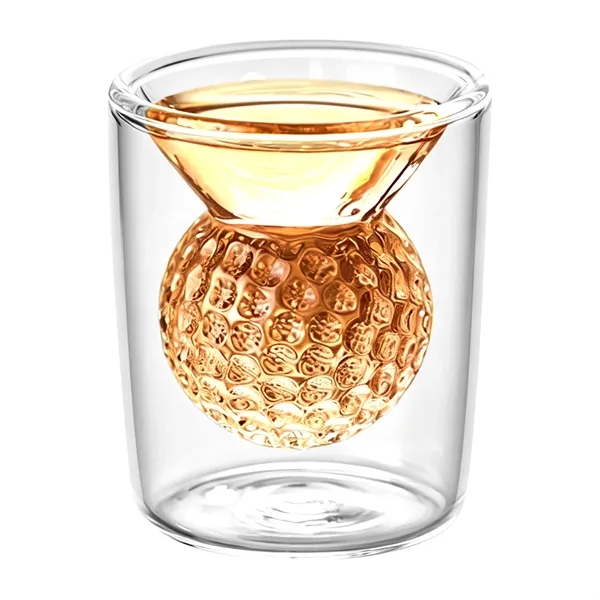 1.7Oz Golf Ball Double Walled Whiskey Glasses