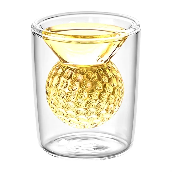 1.7Oz Golf Ball Double Walled Whiskey Glasses