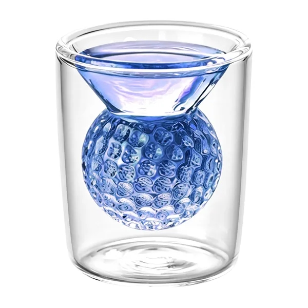 1.7Oz Golf Ball Double Walled Whiskey Glasses