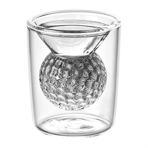1.7Oz Golf Ball Double Walled Whiskey Glasses