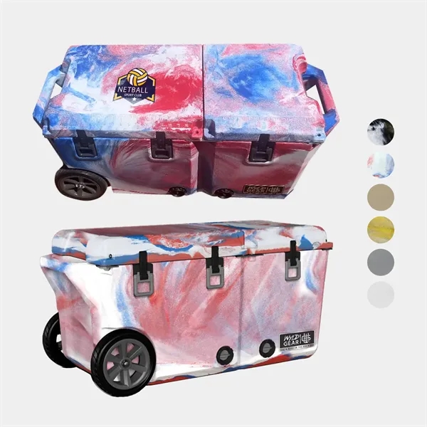 65QT Wyld Gear® USA-Made Divided Wheeled Hard Cooler (19x14)