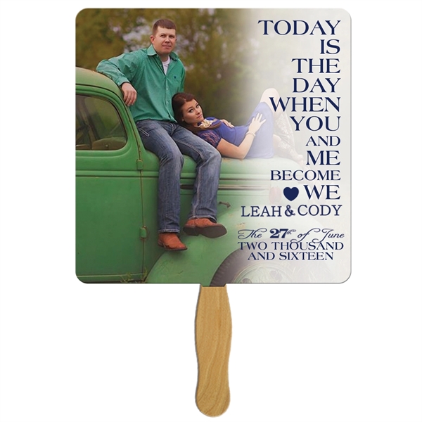 Square Wedding Hand Fan - Square Wedding Hand Fan - Image 0 of 0