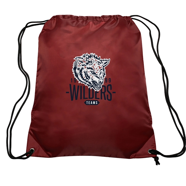 GO-EZ Polyester Drawstring Backpacks w/ 1 Color Imprint - GO-EZ Polyester Drawstring Backpacks w/ 1 Color Imprint - Image 0 of 34