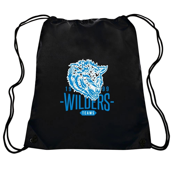 GO-EZ Polyester Drawstring Backpacks w/ 1 Color Imprint - GO-EZ Polyester Drawstring Backpacks w/ 1 Color Imprint - Image 2 of 34
