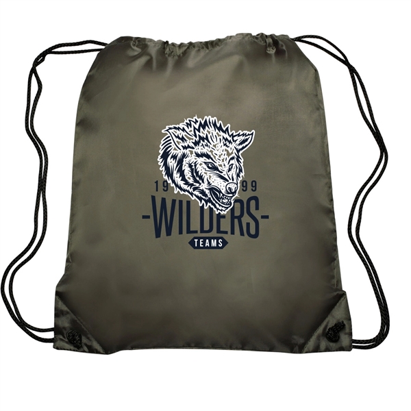 GO-EZ Polyester Drawstring Backpacks w/ 1 Color Imprint - GO-EZ Polyester Drawstring Backpacks w/ 1 Color Imprint - Image 4 of 34