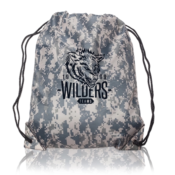GO-EZ Polyester Drawstring Backpacks w/ 1 Color Imprint - GO-EZ Polyester Drawstring Backpacks w/ 1 Color Imprint - Image 7 of 34