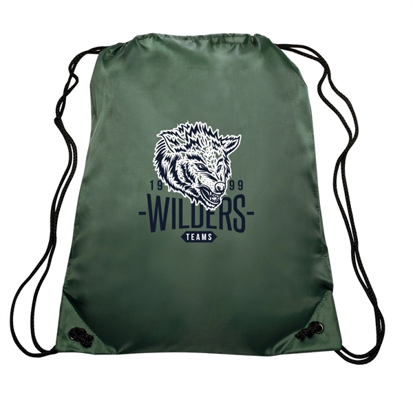 GO-EZ Polyester Drawstring Backpacks w/ 1 Color Imprint - GO-EZ Polyester Drawstring Backpacks w/ 1 Color Imprint - Image 9 of 34