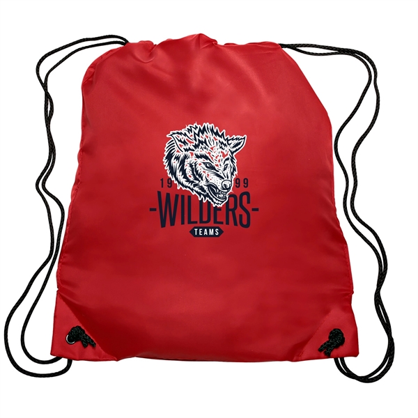 GO-EZ Polyester Drawstring Backpacks w/ 1 Color Imprint - GO-EZ Polyester Drawstring Backpacks w/ 1 Color Imprint - Image 17 of 34