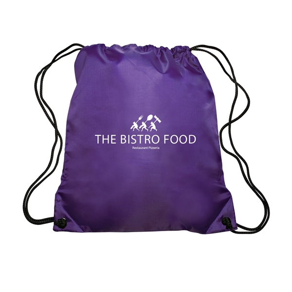 GO-EZ Polyester Drawstring Backpacks w/ 1 Color Imprint - GO-EZ Polyester Drawstring Backpacks w/ 1 Color Imprint - Image 25 of 34