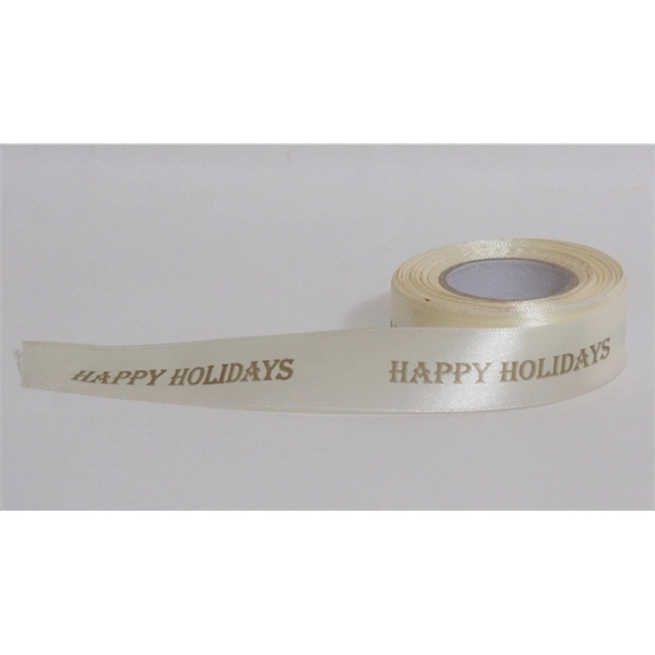 Satin Happy Holidays Ribbon - Satin Happy Holidays Ribbon - Image 1 of 1