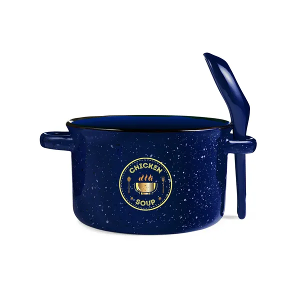Campfire 20 oz Ceramic Soup Bowl With Spoon
