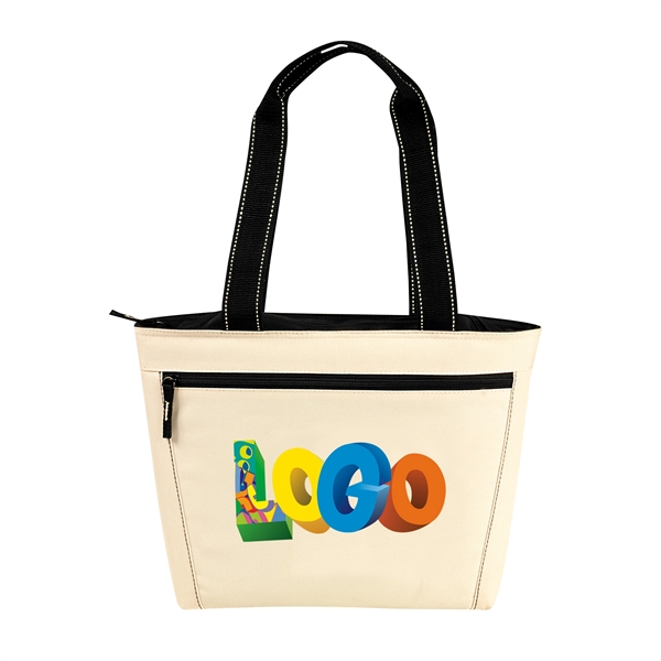 Two-Tone 12 Pack Cooler Tote - Two-Tone 12 Pack Cooler Tote - Image 2 of 7