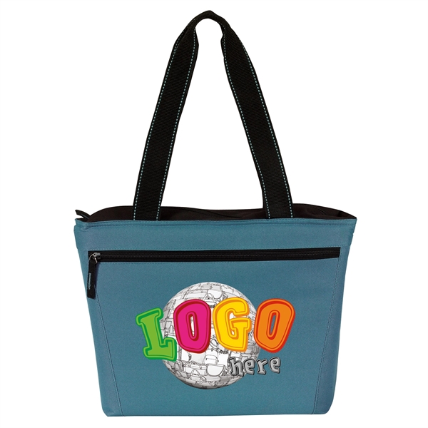 Two-Tone 12 Pack Cooler Tote - Two-Tone 12 Pack Cooler Tote - Image 1 of 7